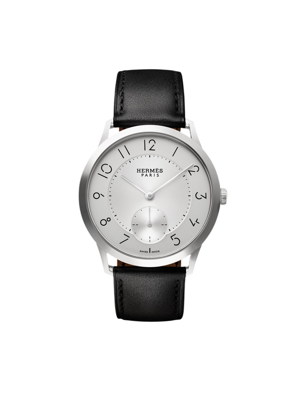 Photo: Hermès Timepieces - Slim d'Hermès Acier Automatic Stainless Steel Watch, Ref. 052839WW00