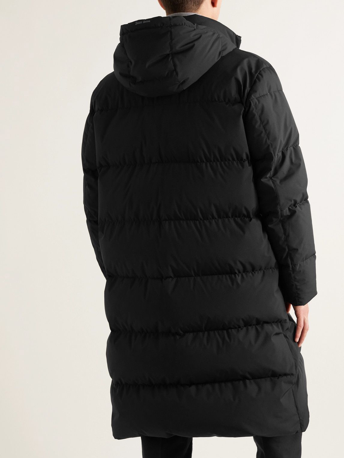 Herno Laminar - Quilted GORE-TEX INFINIUM WINDSTOPPER Hooded Down Parka -  Black