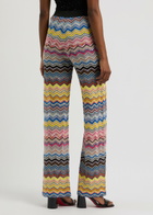 Missoni Zigzag Embellished Metallic Knitted Trousers Multicoloured