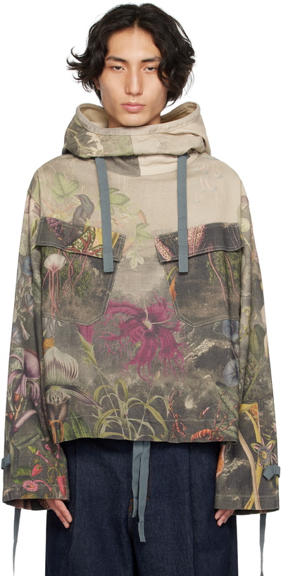 Photo: Dries Van Noten Gray Floral Jacket