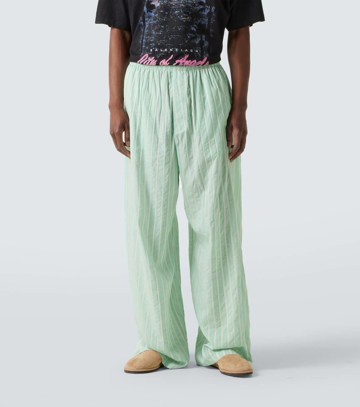 Balenciaga Striped mid-rise pajama pants Balenciaga