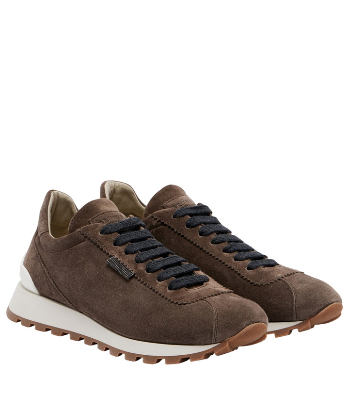 Photo: Brunello Cucinelli Monili suede sneakers
