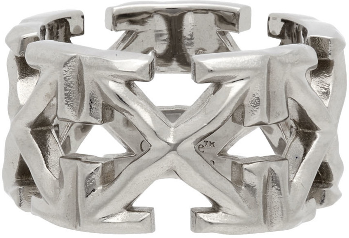 Photo: Off-White Silver Melted Arrows Ring