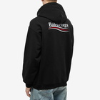 Balenciaga Men's Political Campaign Logo Popover Hoody in Black/White