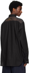 Raf Simons Black Mesh Panel Shirt