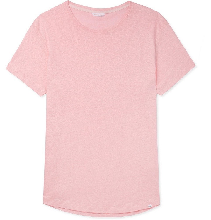 Photo: Orlebar Brown - OB-T Slim-Fit Linen T-Shirt - Men - Pink
