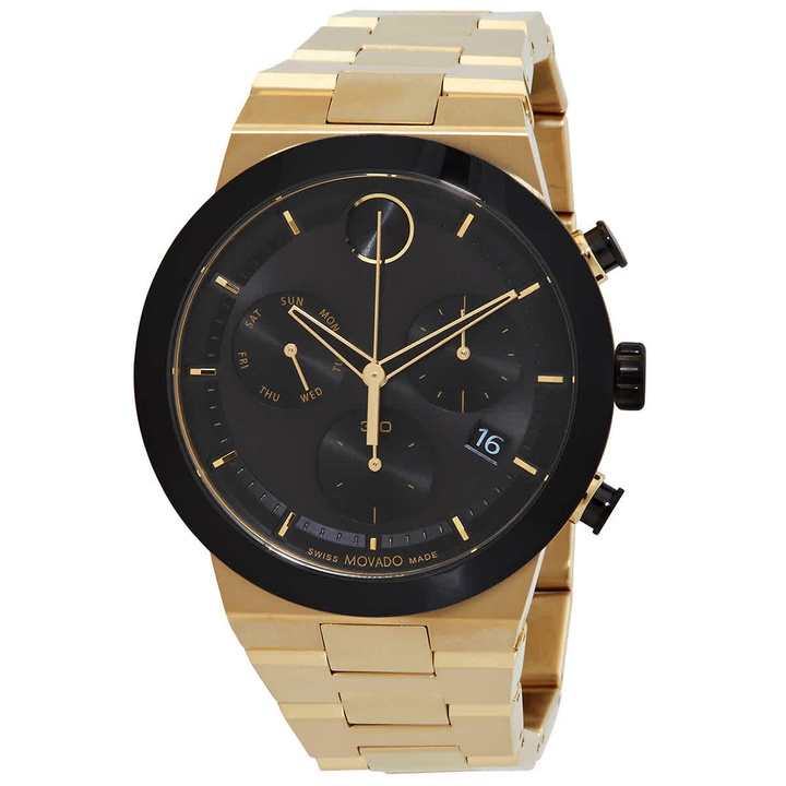 Photo: Movado Bold Fusion Quartz Black Dial Mens Watch 3600858