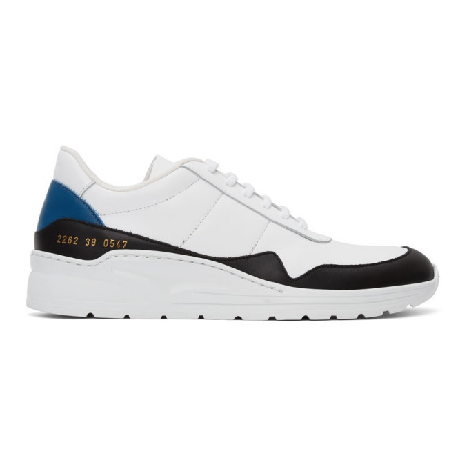 Photo: Common Projects White and Black Cross Trainer Sneakers