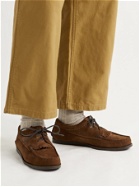 YUKETEN - Leather-Trimmed Leopard-Print Calf Hair Kiltie Derby Shoes - Brown - US 7