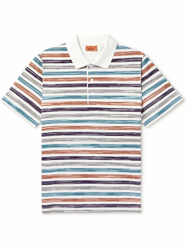 Photo: Missoni - Space-Dyed Striped Cotton Polo Shirt - Multi