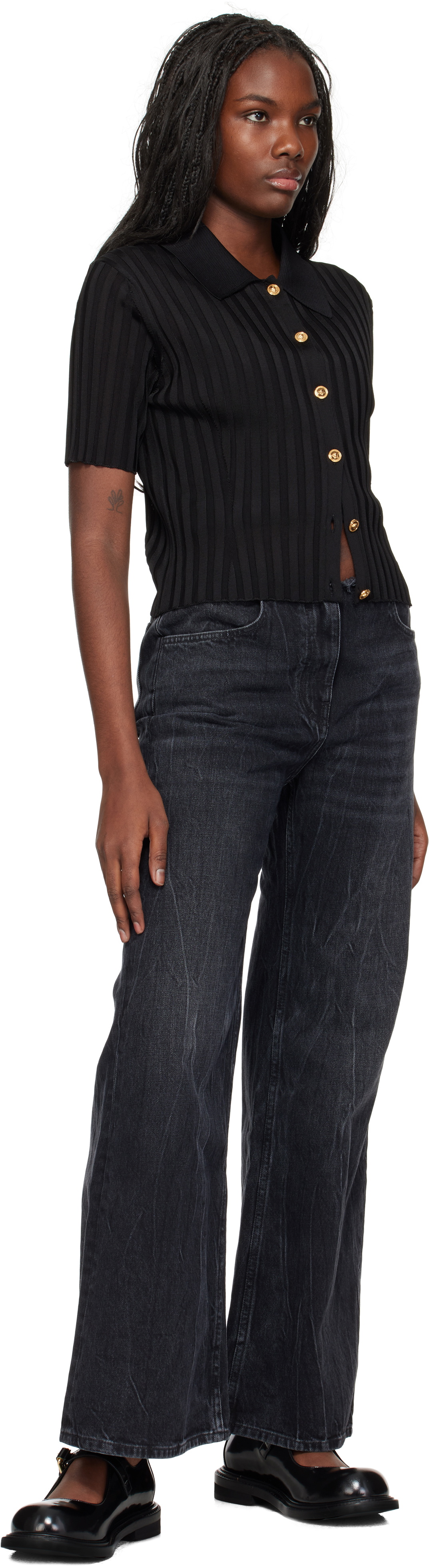 Moschino Black Mary Jane Olivia Loafers Moschino Moschino Black Mary Jane Olivia Loafers Moschino