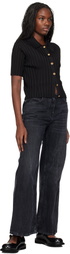 Moschino Black Mary Jane Olivia Loafers