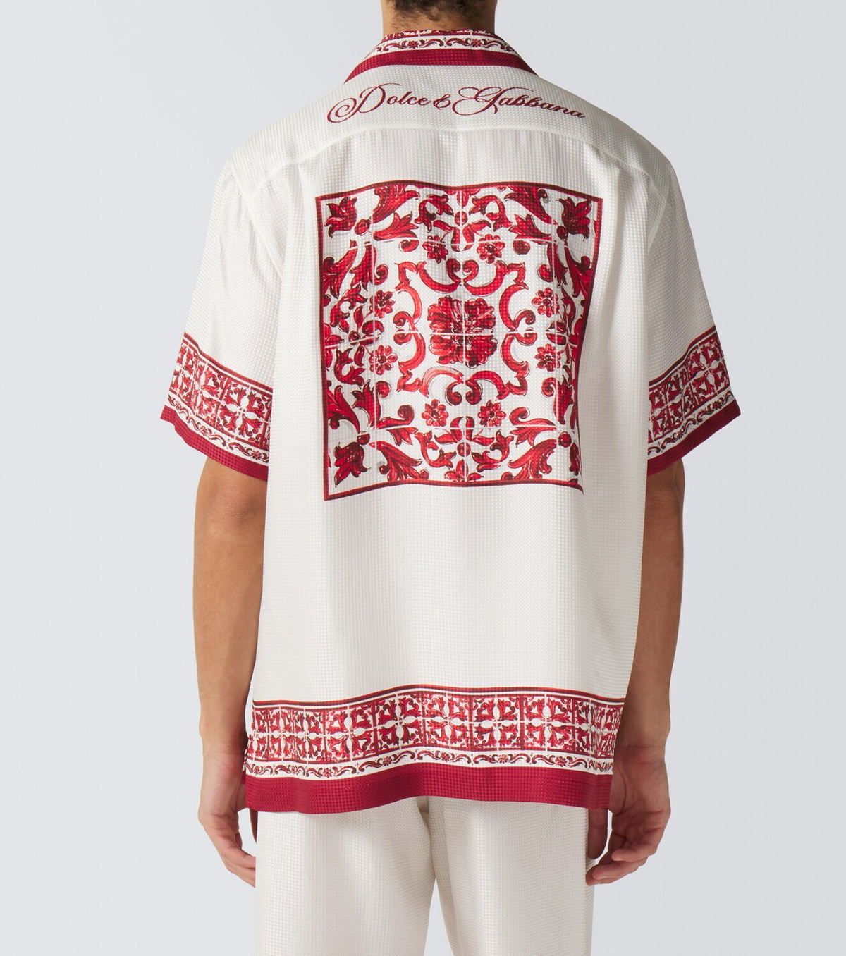 Dolce&Gabbana Majolica silk jacquard shirt