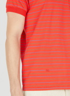 Striped Polo Top in Red