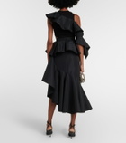 Alexander McQueen Asymmetrical cutout cotton top