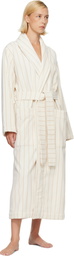 Tekla Off-White & Beige Terry Classic Bathrobe