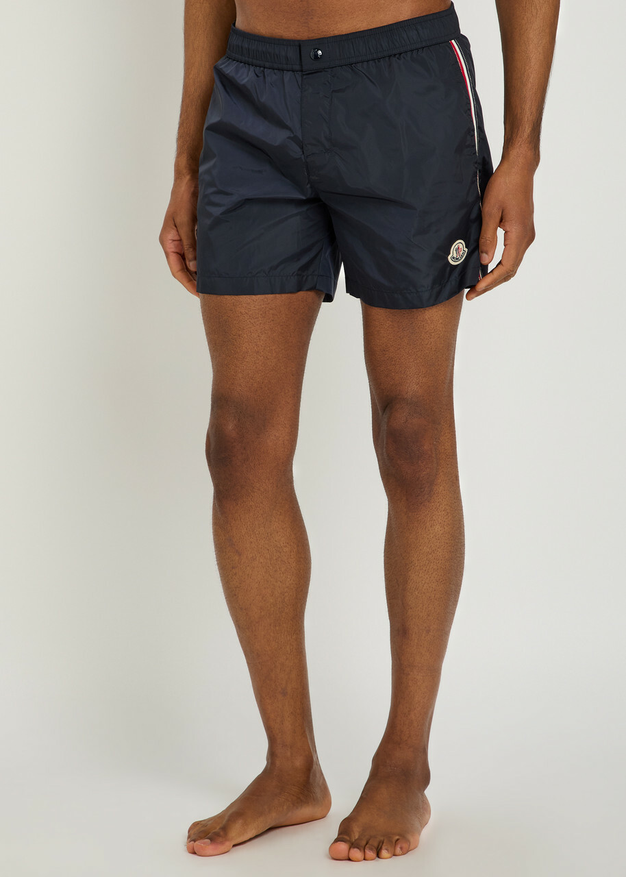 Moncler Logo Nylon Swim Shorts Navy Moncler