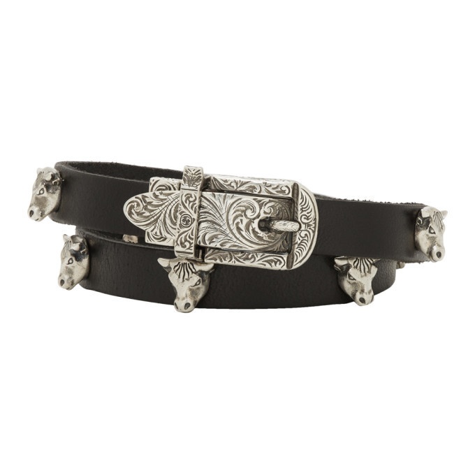 Photo: Gucci Black and Silver Buckle Bracelet