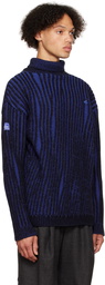 ADER error Blue & Black Frank Turtleneck