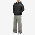 MM6 Maison Margiela Men's Glow in the Dark Number Logo Hoodie in Black