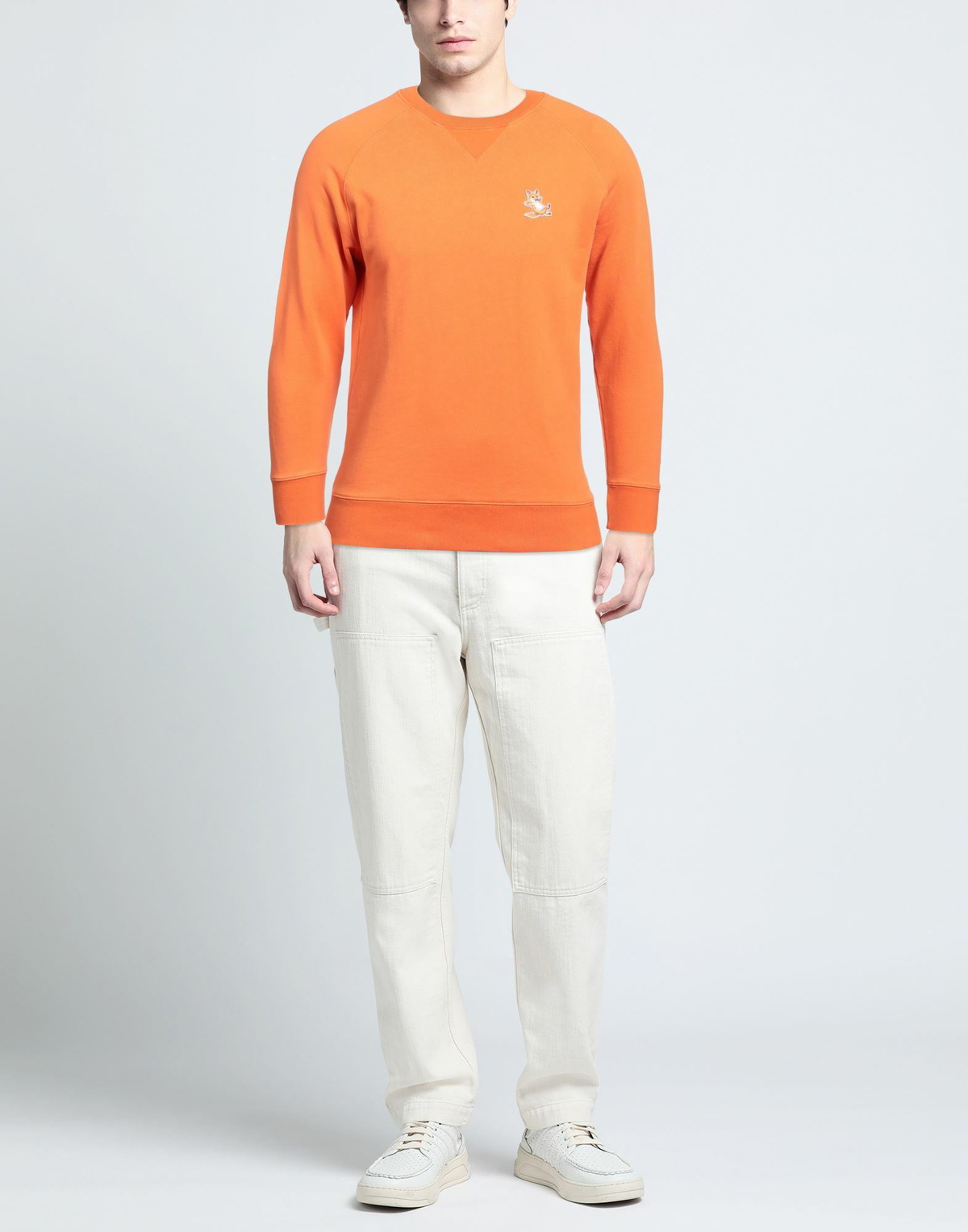 Maison Kitsuné Mens Sweatshirt in Orange