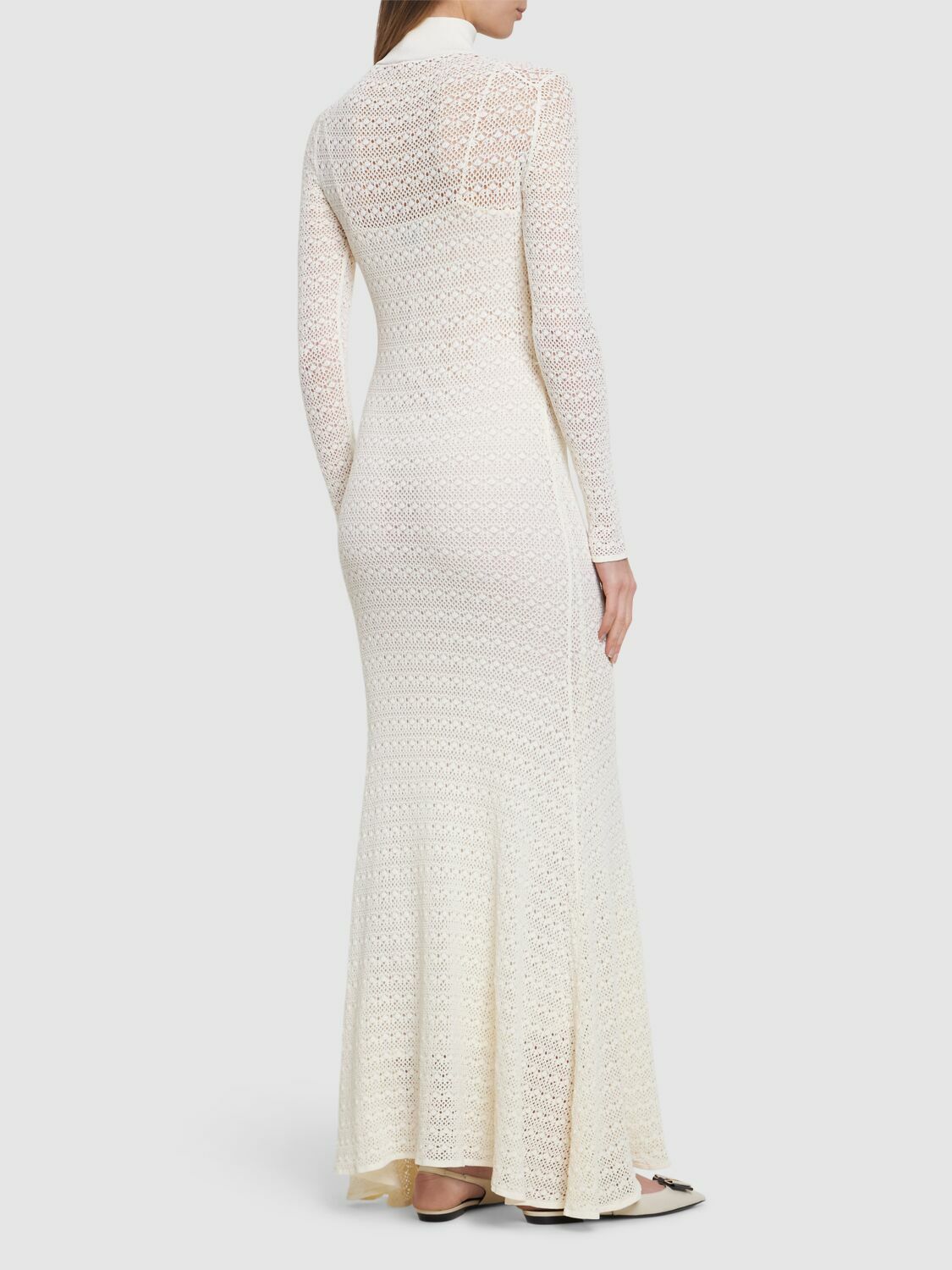 TOM FORD - Openwork Turtleneck L/s Maxi Dress TOM FORD