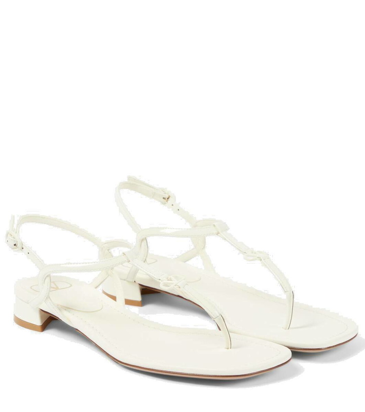 Photo: Valentino Garavani VLogo leather thong sandals