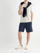 Peter Millar - Lava Wash Straight-Leg Cotton-Blend Jersey Drawstring Shorts - Blue