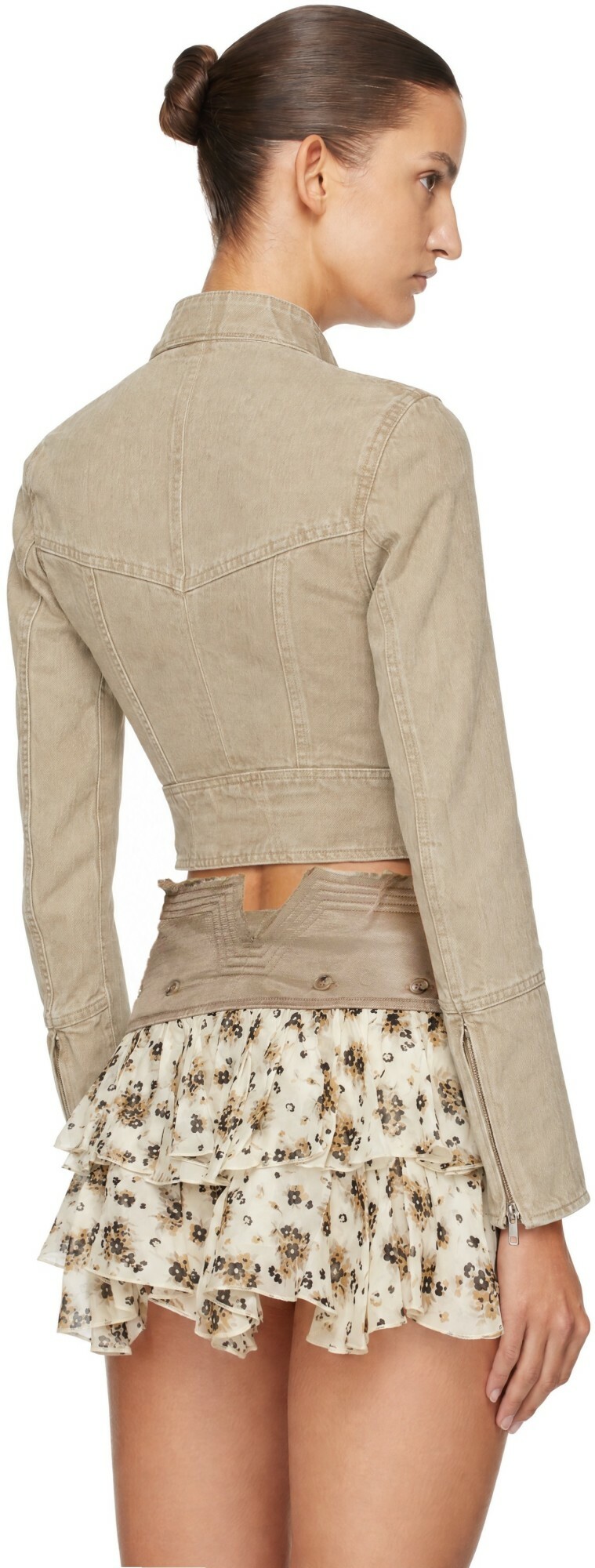 KNWLS Beige Astra Clawe Denim Jacket