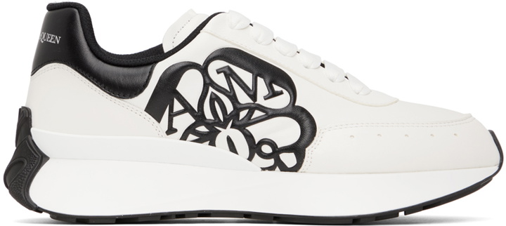 Photo: Alexander McQueen White & Black Sprint Runner Sneakers