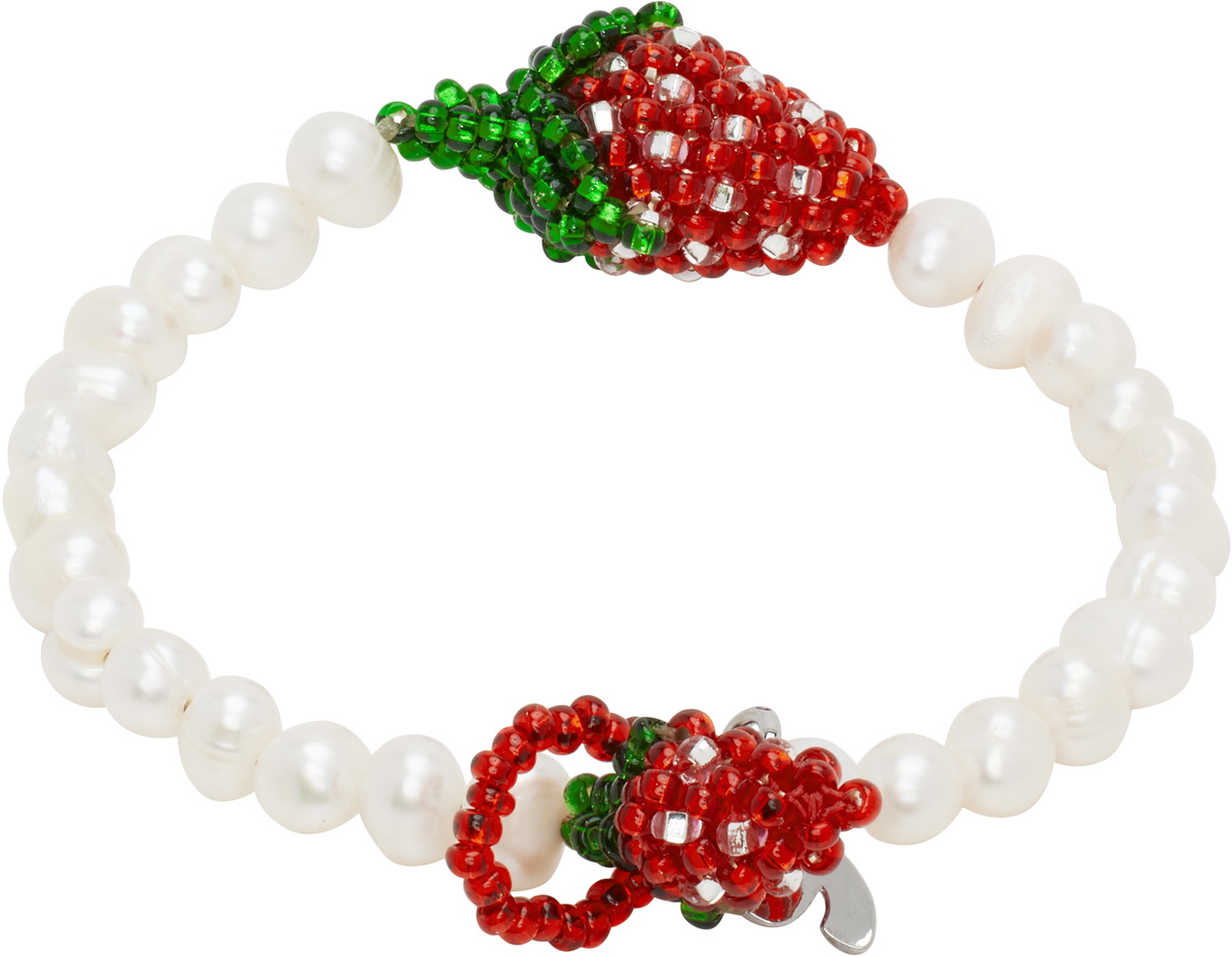 Pura Utz White Pearl Strawberry Bracelet