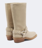 Rabanne Suede biker boots