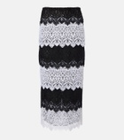 Carolina Herrera Lace midi skirt