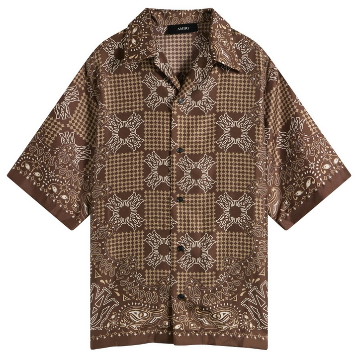 Photo: Amiri Men's MA Check Camp Shirt in Tobacco