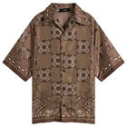 Amiri Men's MA Check Camp Shirt in Tobacco