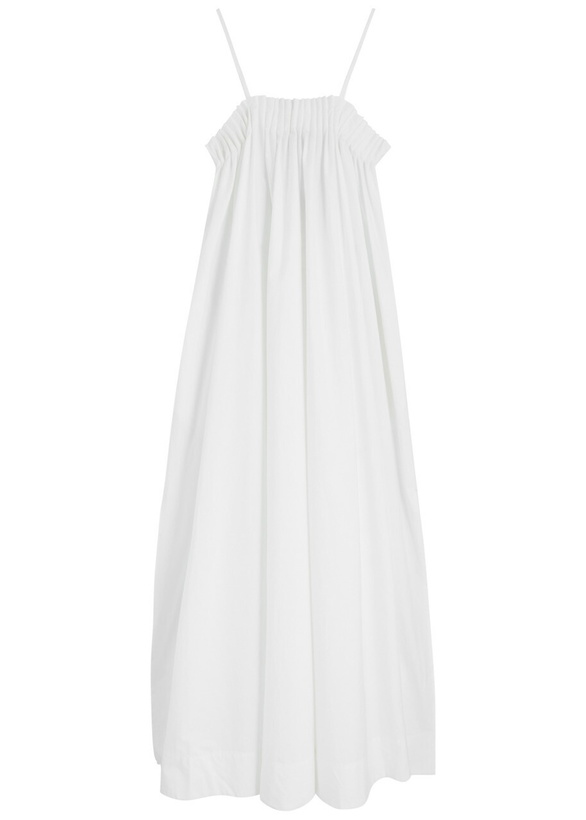 Photo: Bec & Bridge Aluca Pintuck Cotton-poplin Maxi Dress White