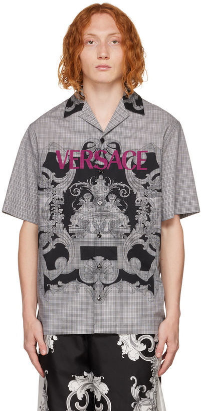 Photo: Versace Gray Baroque Shirt