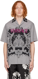 Versace Gray Baroque Shirt