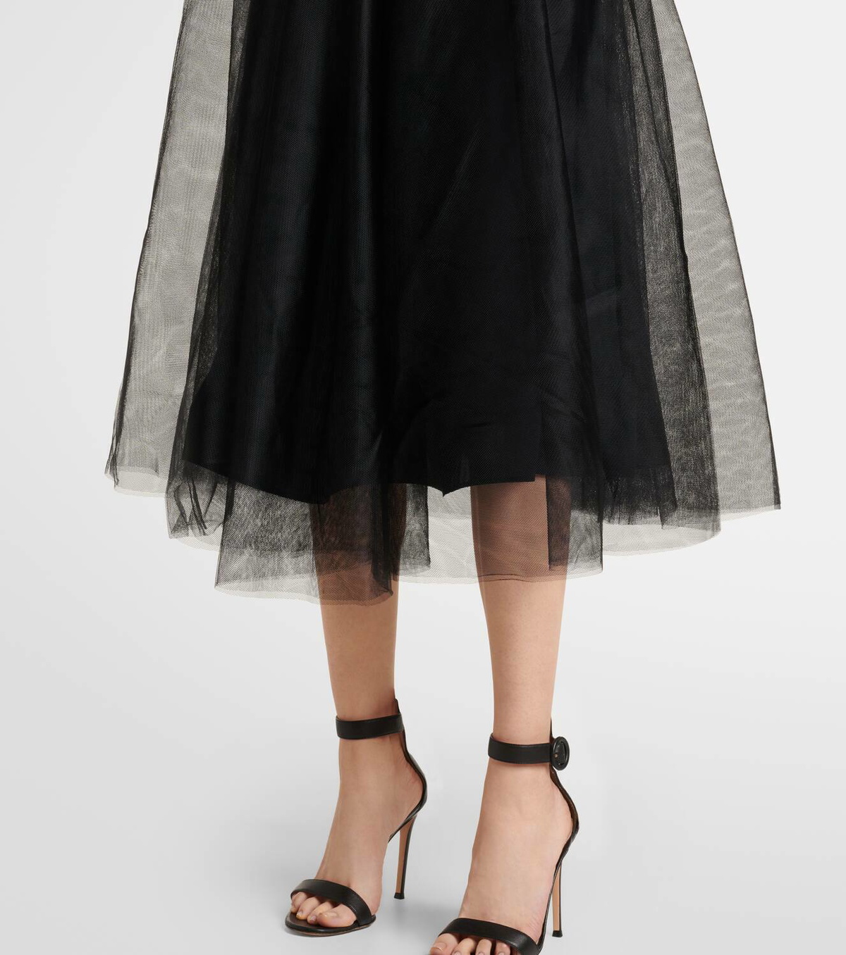 ワンピース ZIMMERMANN TULLE CORSET MIDI DRESS Tulle Corset Midi Dress Light Blue Online | Zimmermann