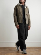 Stone Island - Logo-Appliquéd Colour-Block Tela Resinata Hooded Jacket - Green