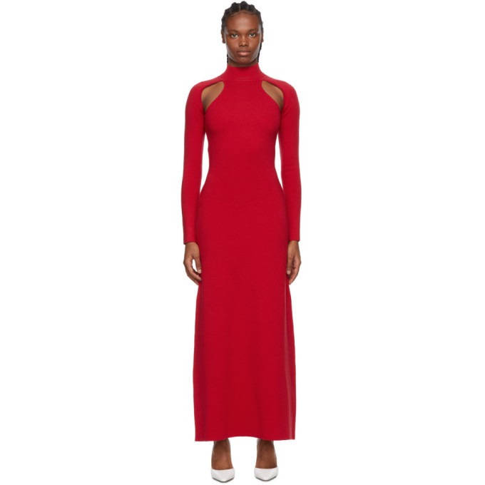 Victor Glemaud Red Cut-Out Dress