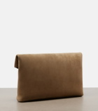 Saint Laurent Cassandre suede pouch