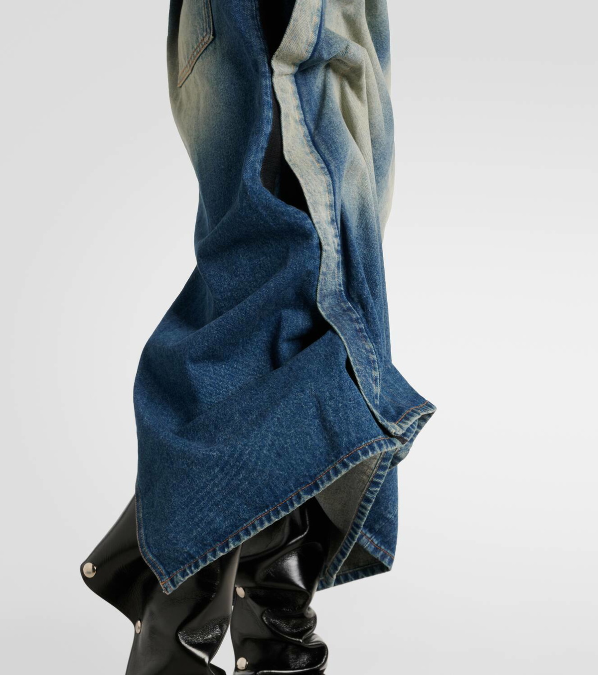 Y/Project Denim maxi skirt