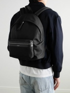 SAINT LAURENT - City Leather-Trimmed Canvas Backpack