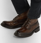 Officine Creative - Exeter Burnished-Leather Boots - Dark brown