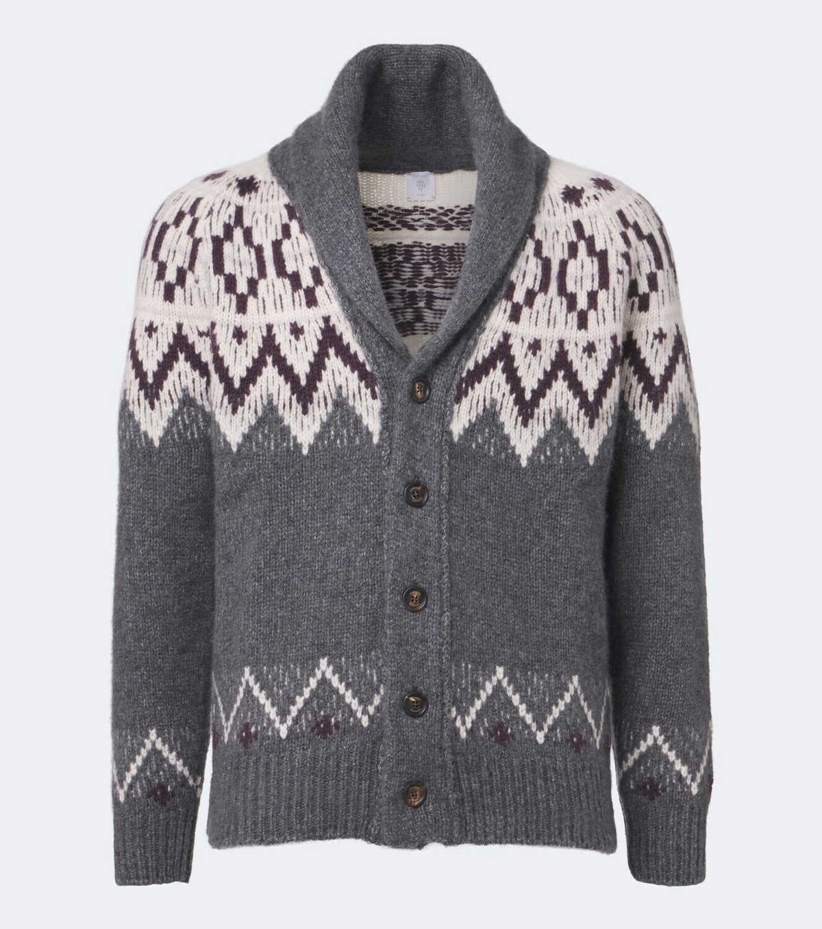 Eleventy Cashmere and silk jacquard cardigan