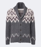 Eleventy Cashmere and silk jacquard cardigan
