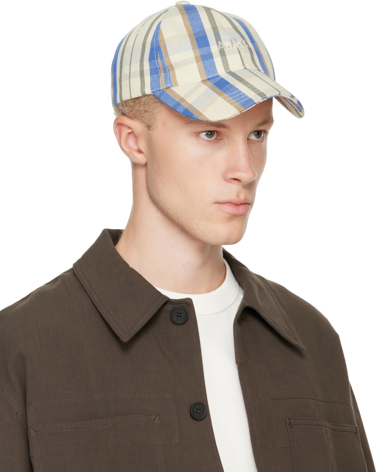A.P.C. Off-White & Blue Charlie Baseball Cap
