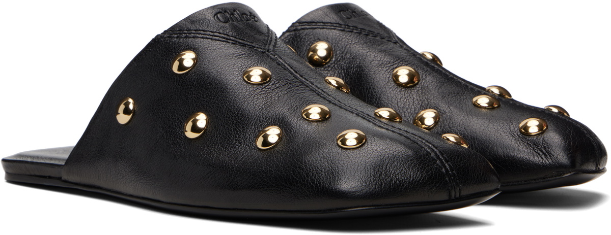 Chloé Black Rita Mule Loafers
