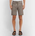 Massimo Alba - Watercolour-Dyed Cotton-Corduroy Shorts - Gray